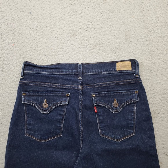 Levi's San Fransico Bermuda Short Womens 12 Navy Perfectly Slimming‎ High Rise - Picture 8 of 8